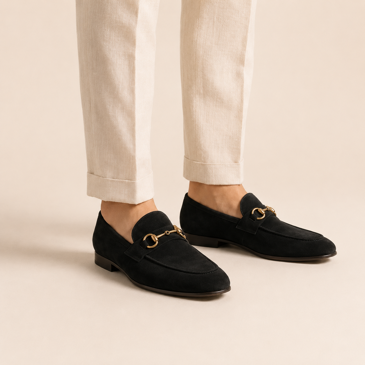 Alviora – Mocasines Ante Hombre Horsebit