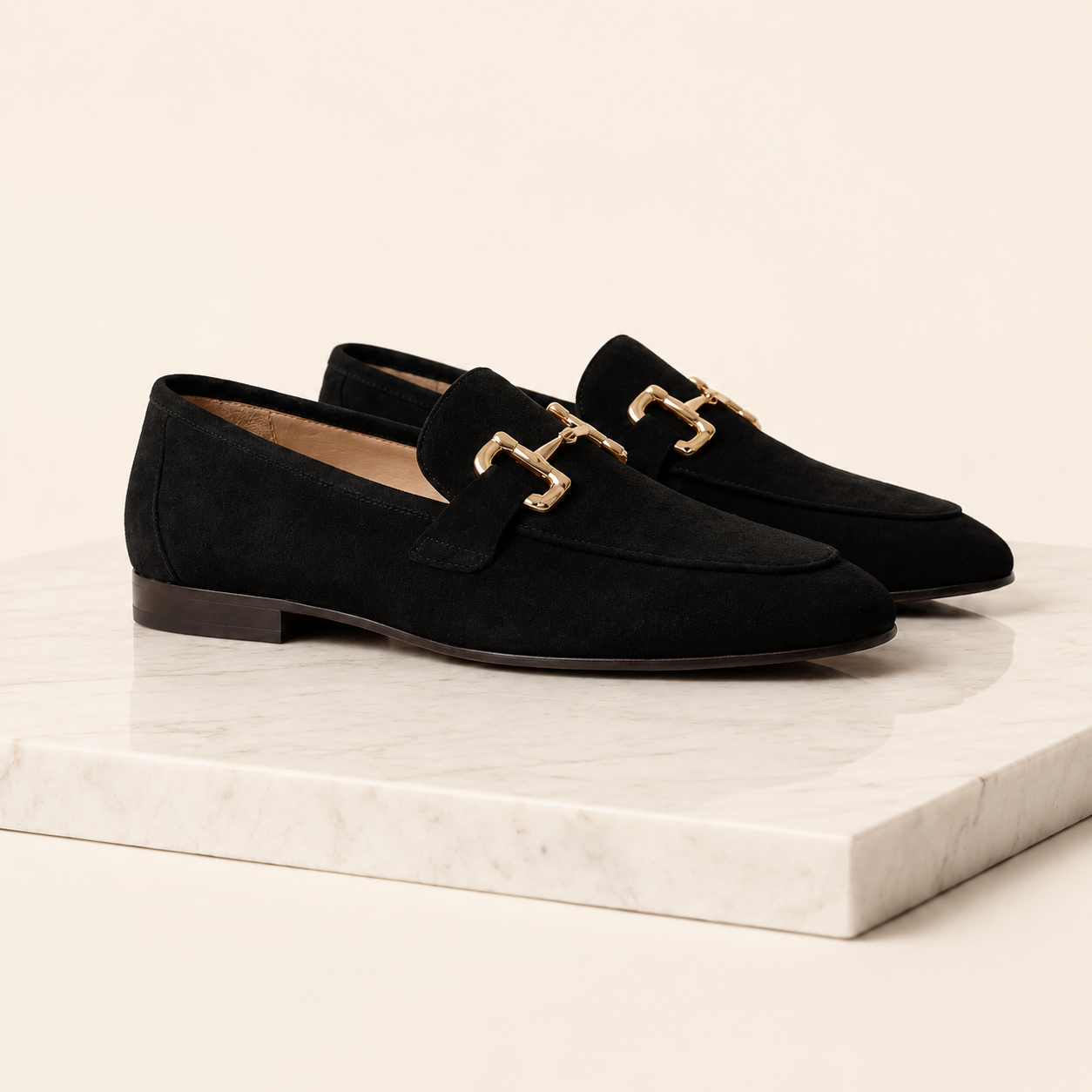 Alviora – Mocasines Ante Hombre Horsebit