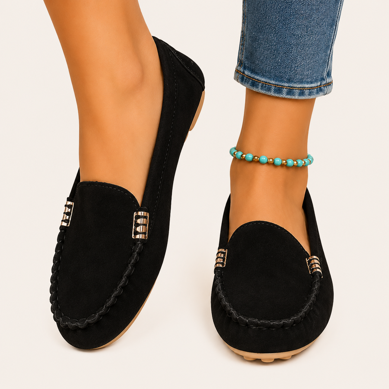Alviora – Mocasines Elegantes Detalle Metálico