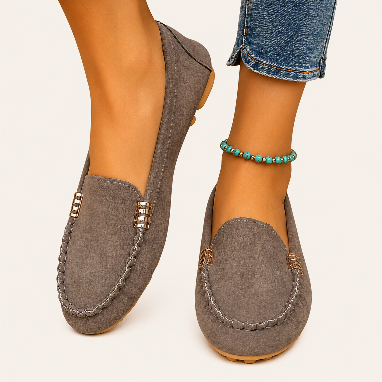 Alviora – Mocasines Elegantes Detalle Metálico