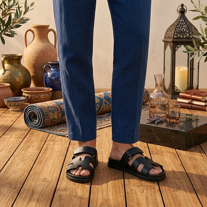 Sandalias Piel Hombre H-Cut