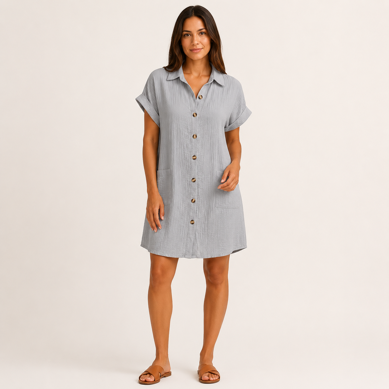 Alviora – Vestido Camisero Elegante Transpirable