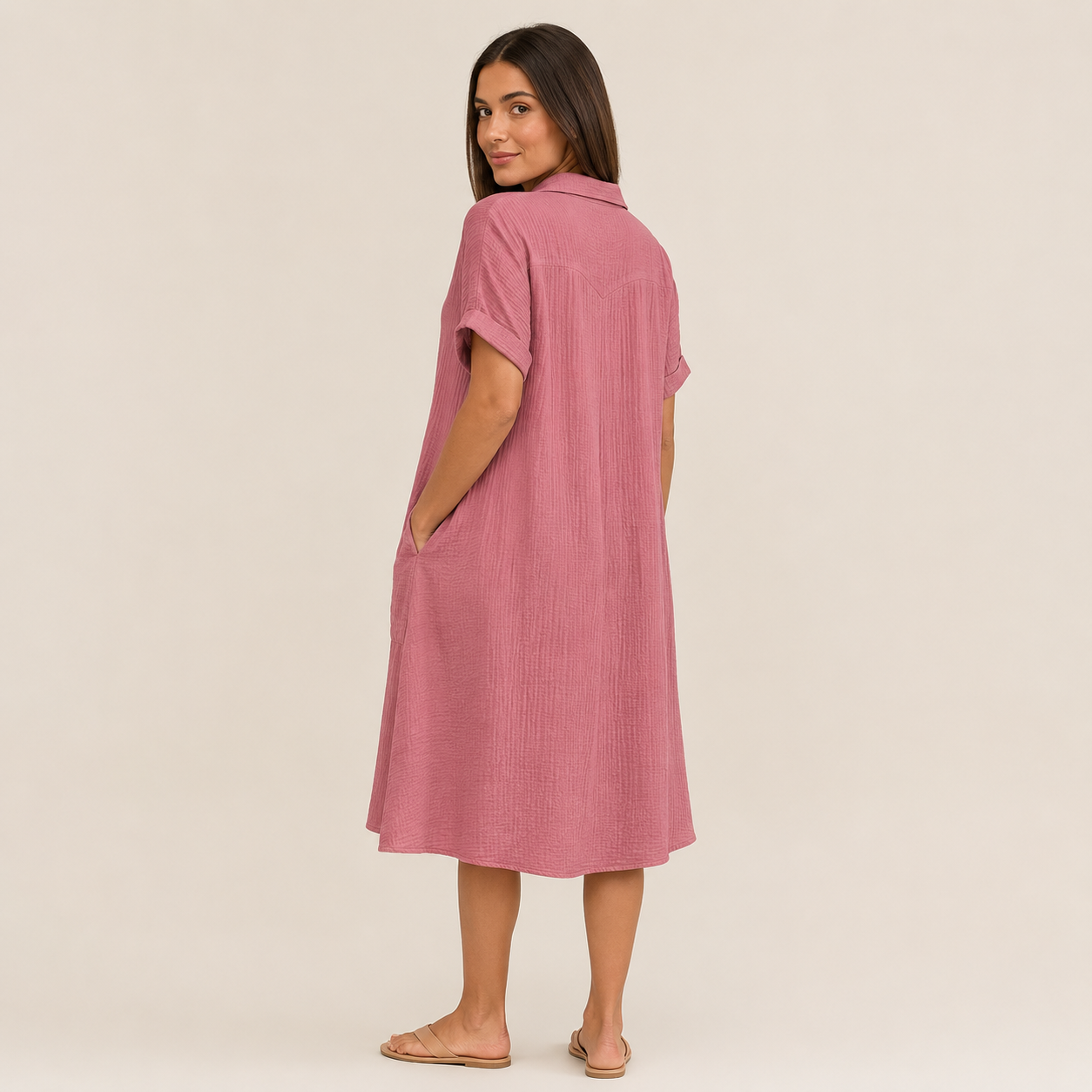 Alviora – Vestido Camisero Elegante Transpirable