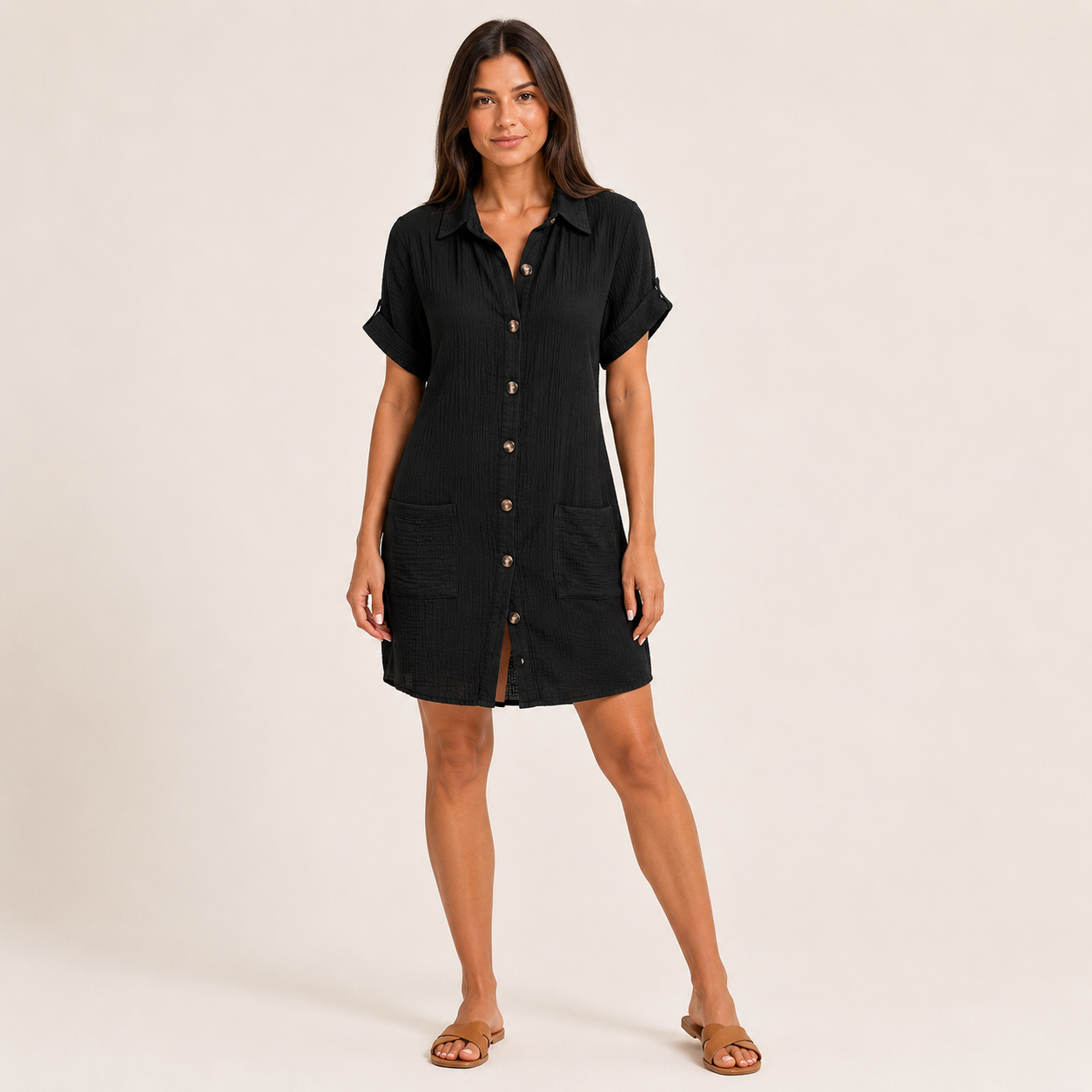 Alviora – Vestido Camisero Elegante Transpirable