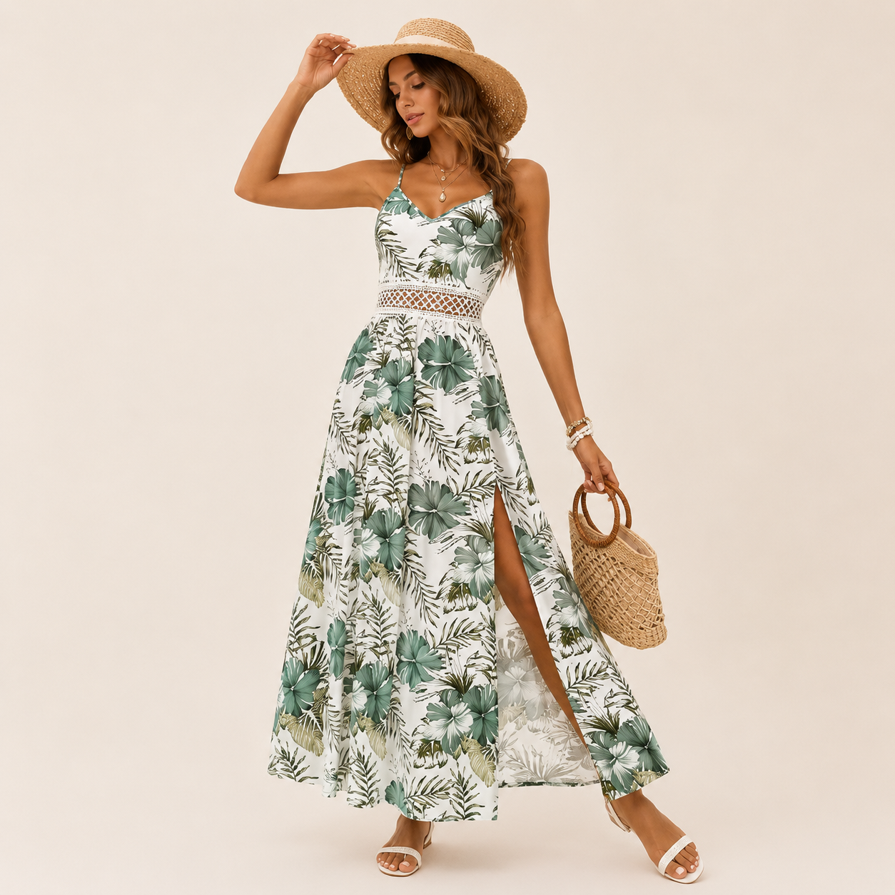 Vestido Floral Tirantes Elegante