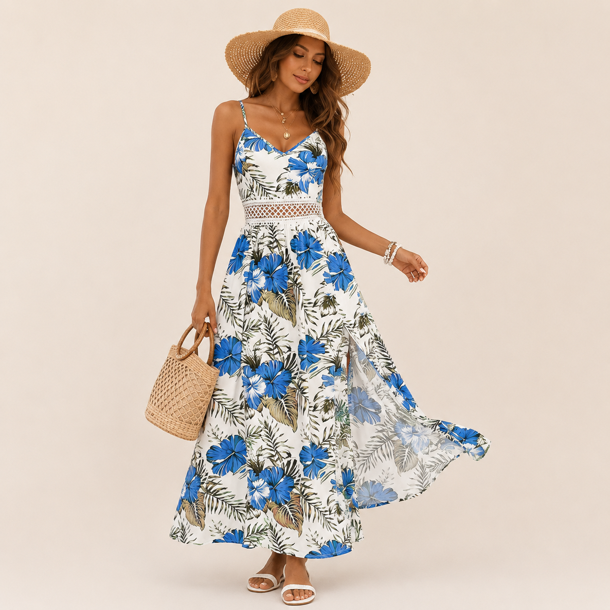 Vestido Floral Tirantes Elegante