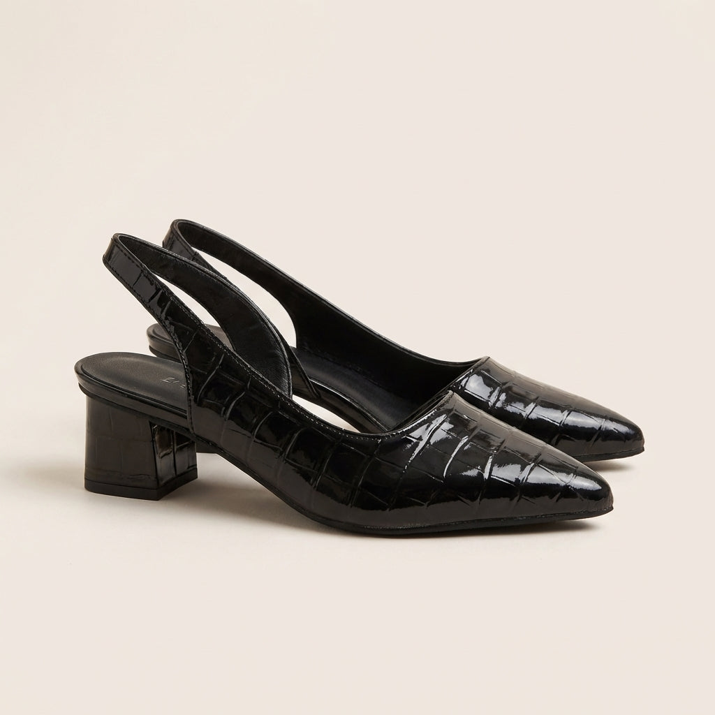 Zapatos Slingback Tacón Cómodo