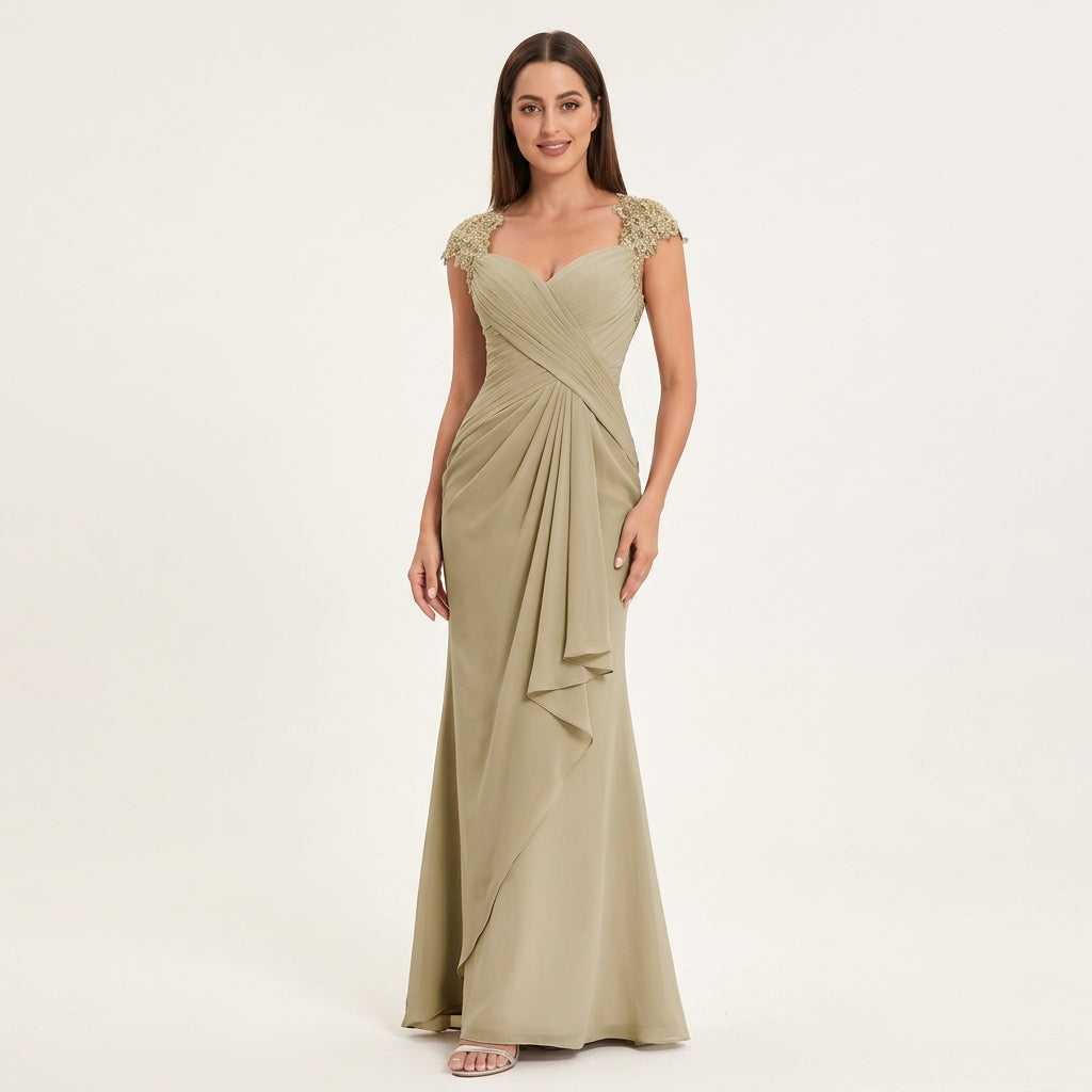 Vestido Maxi Chifón Plisado