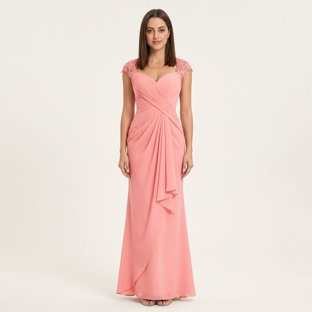 Vestido Maxi Chifón Plisado