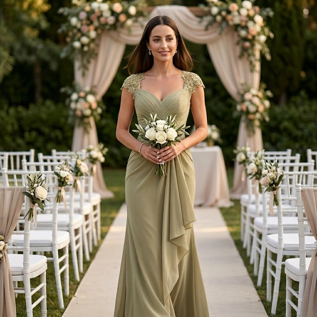 Vestido Maxi Chifón Plisado