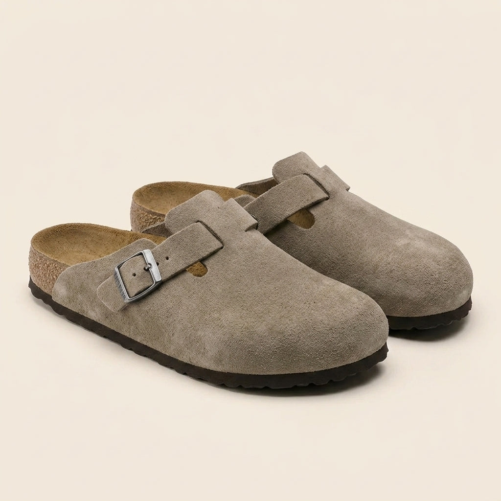 Zapatillas Slip-On Ante Con Hebilla