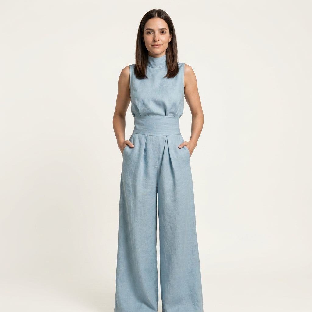 Mono Elegante de Pierna Ancha
