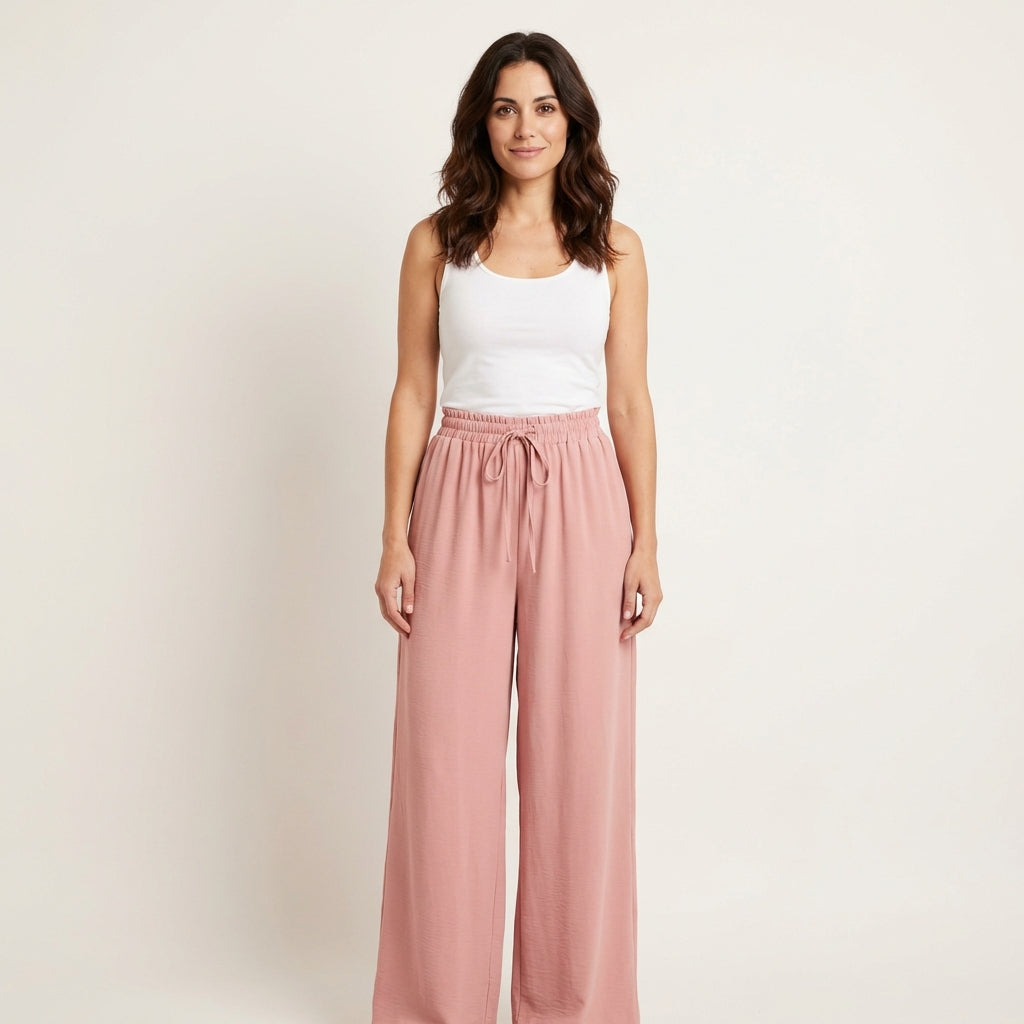 Pantalones Anchos de Cintura Alta