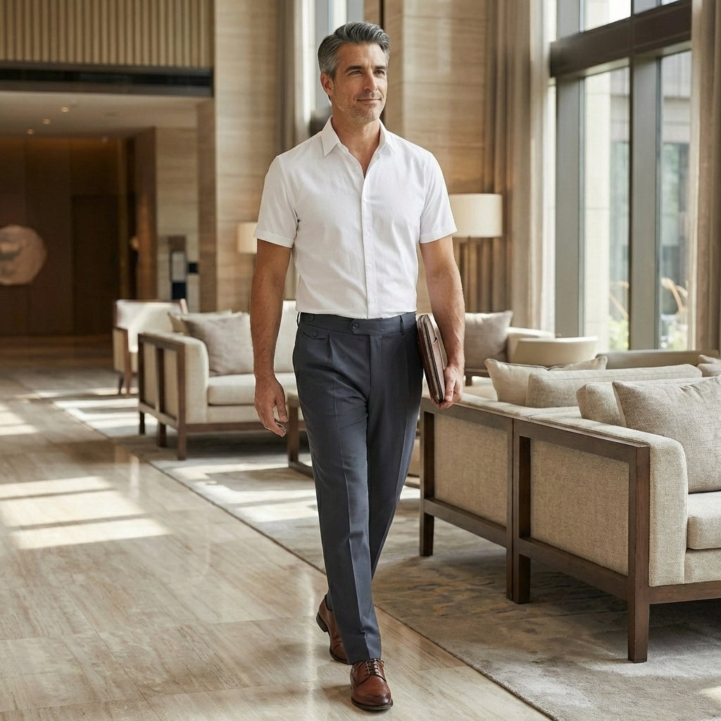 Pantalones Casuales Relajados Hombre