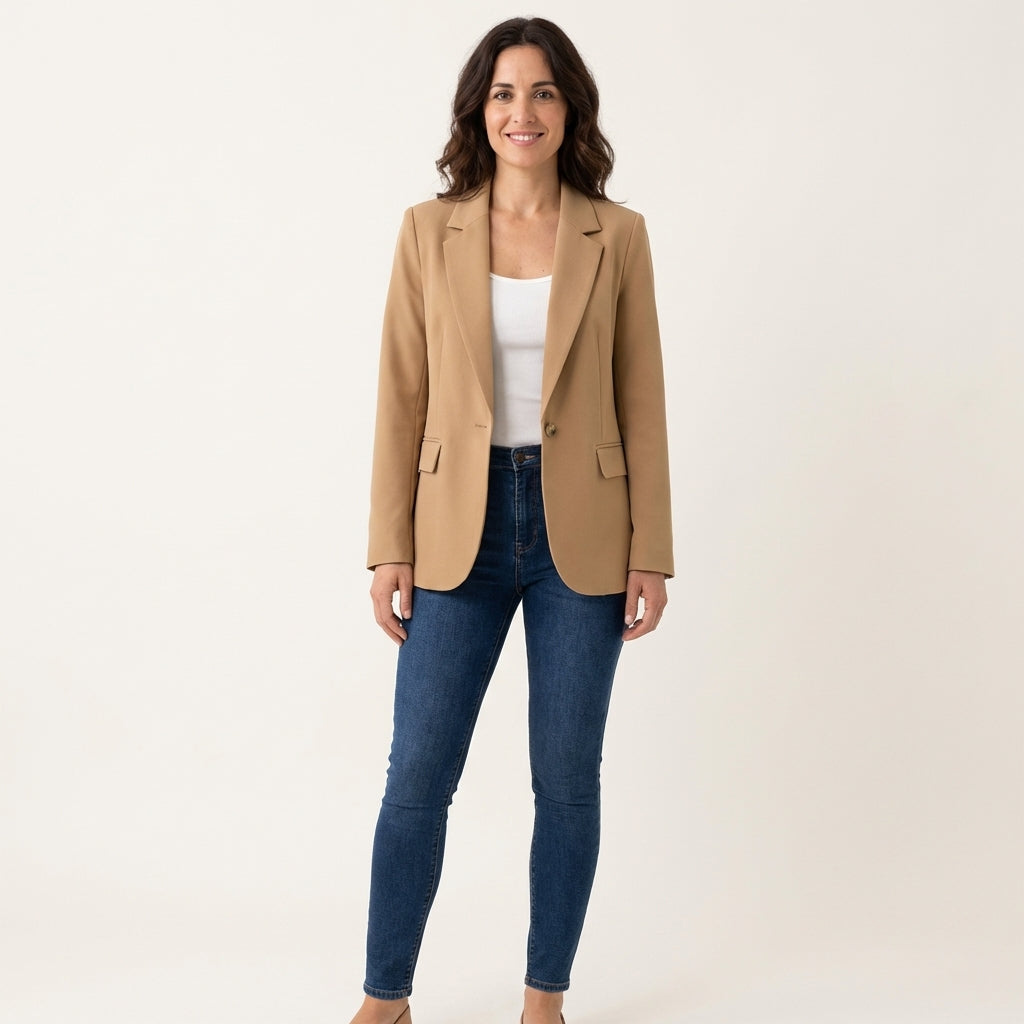 Blazer Cashmere Mujer Elegante