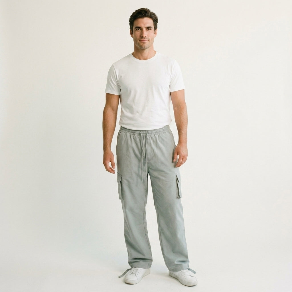 Pantalones cargo cómodos hombre