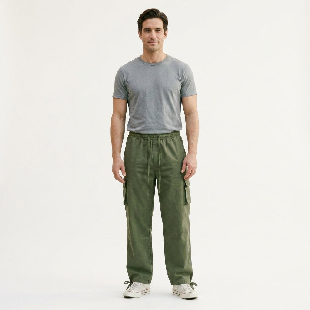 Pantalones cargo cómodos hombre