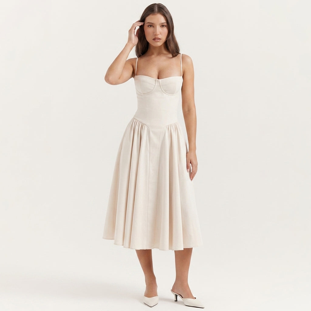 Vestido Corsé Midi Elegante