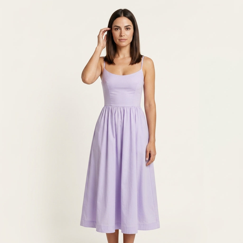 Vestido Midi Tirantes Mujer