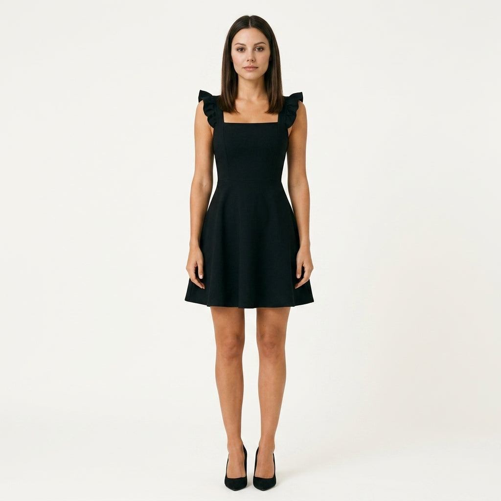 Vestido Mini Volante Ajustado
