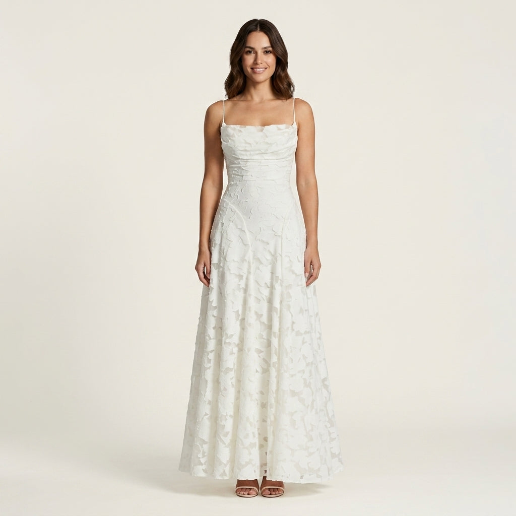 Vestido largo floral, ligero, sin mangas