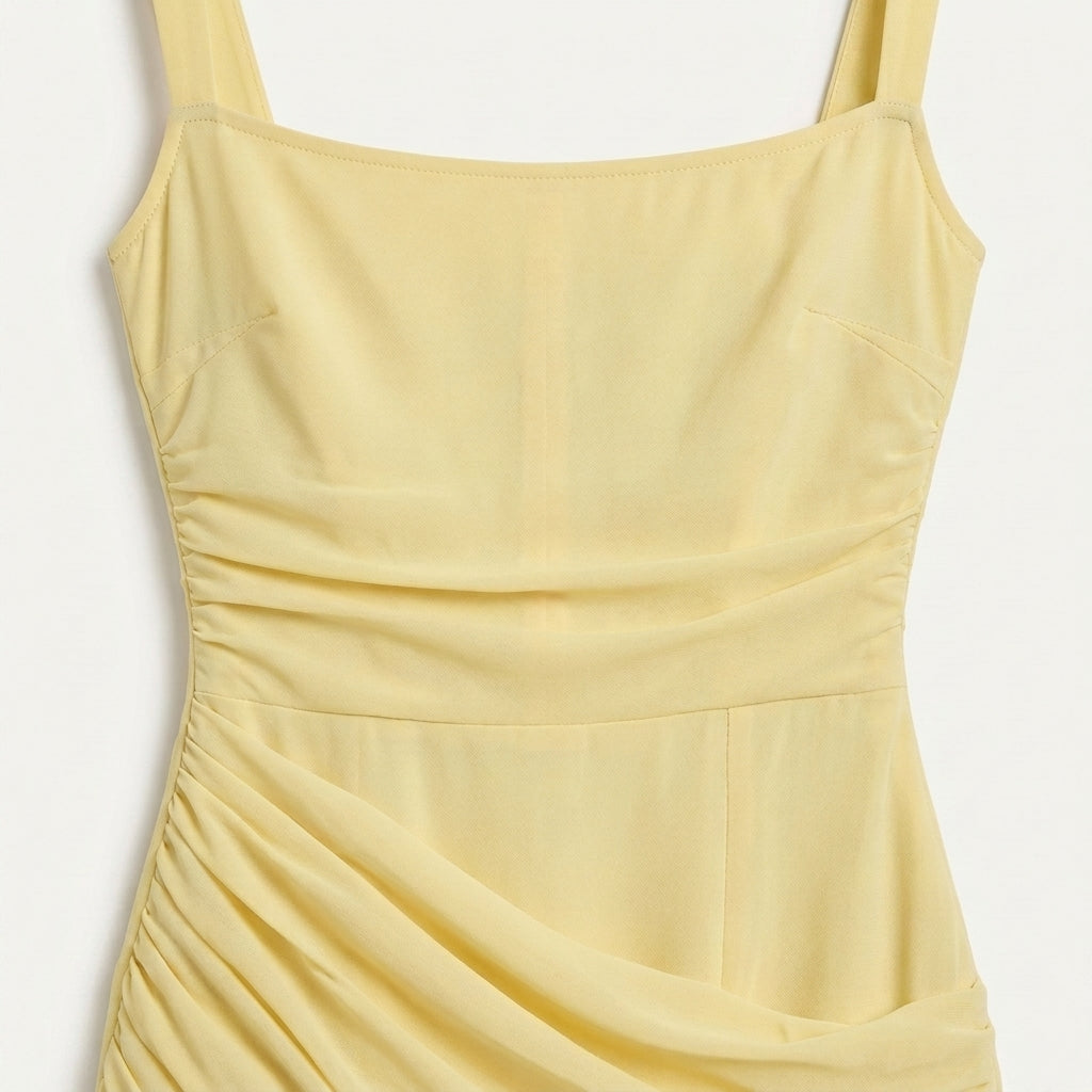 Vestido maxi elegante fruncido