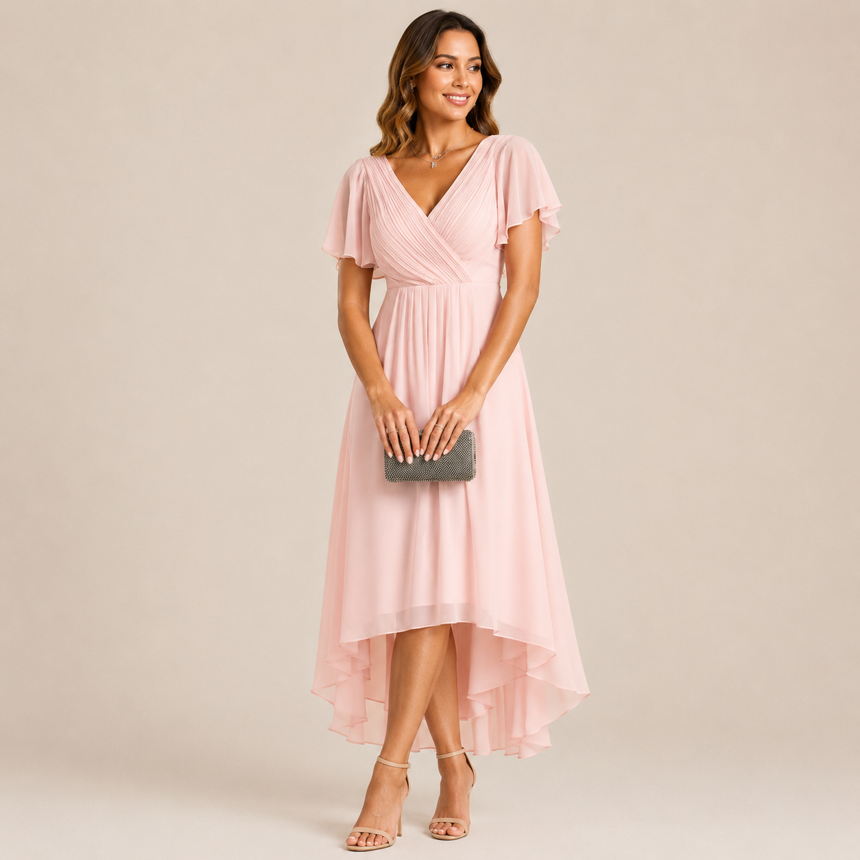Vestido Chifón High-Low Mujer