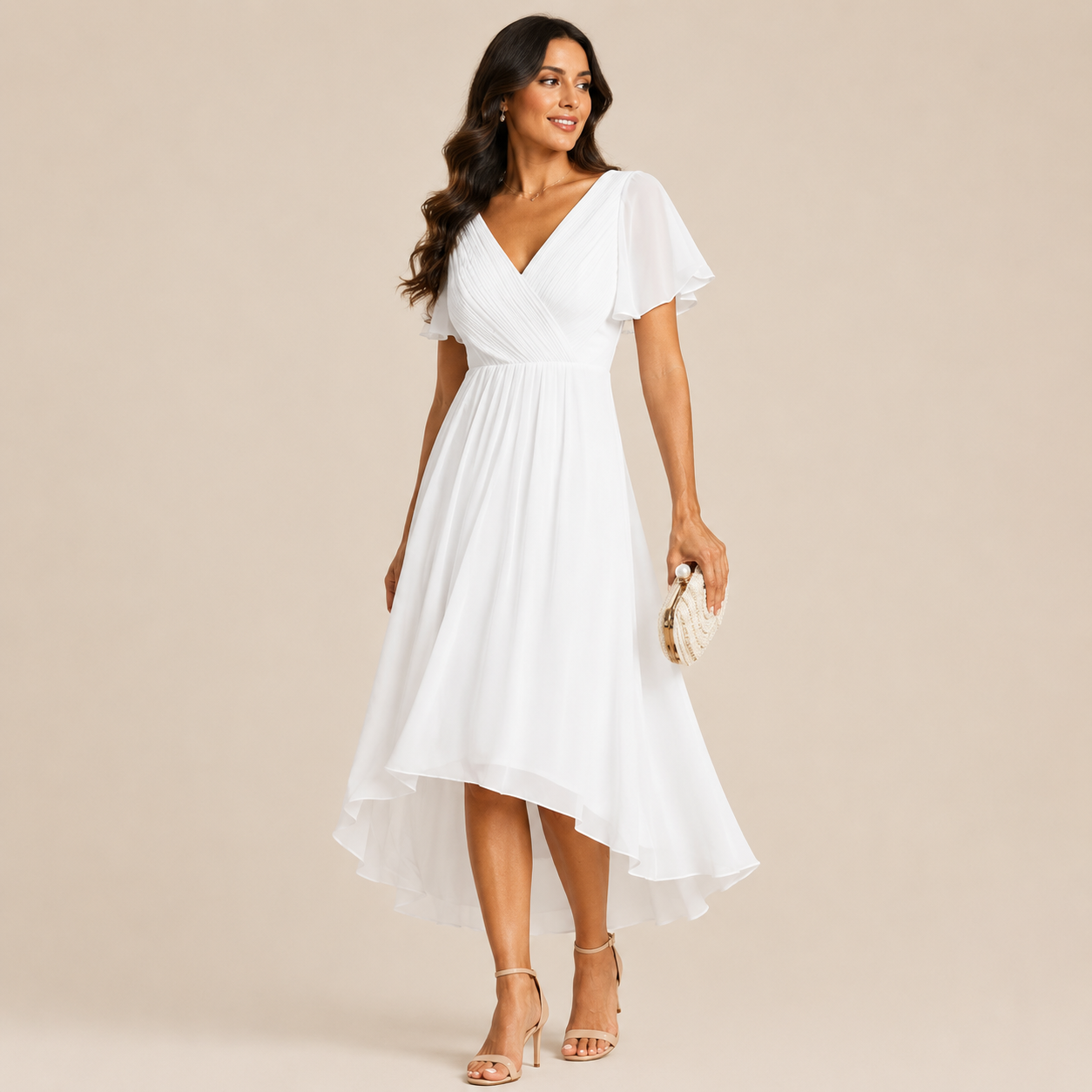 Vestido Chifón High-Low Mujer