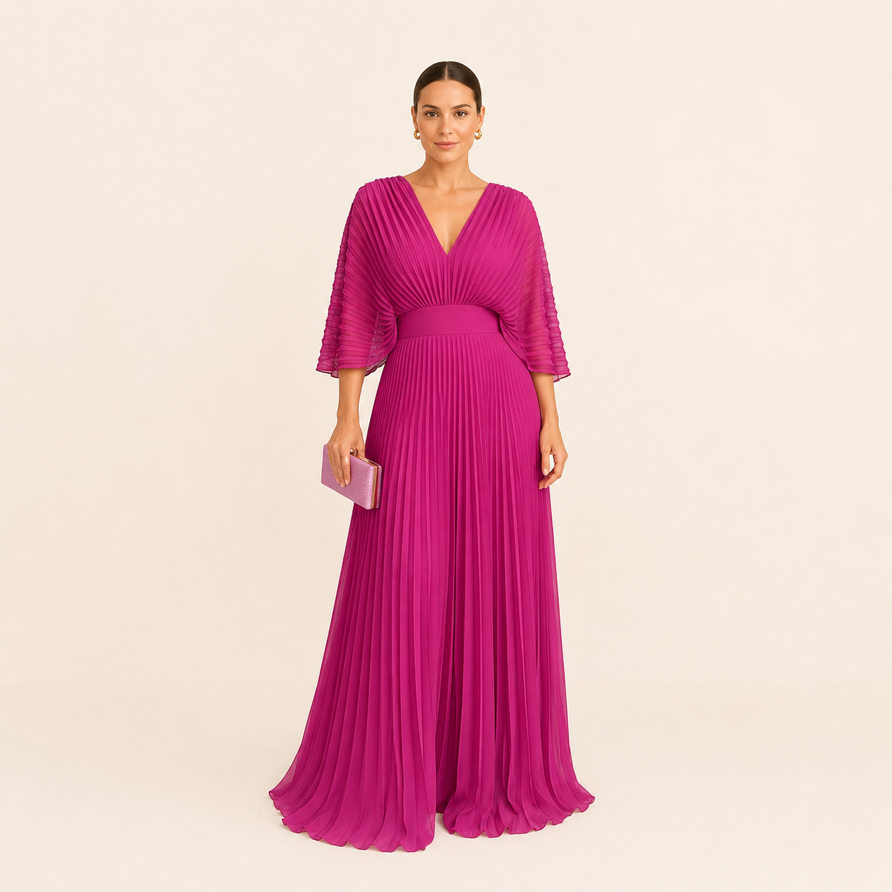 Vestido Maxi Plisado
