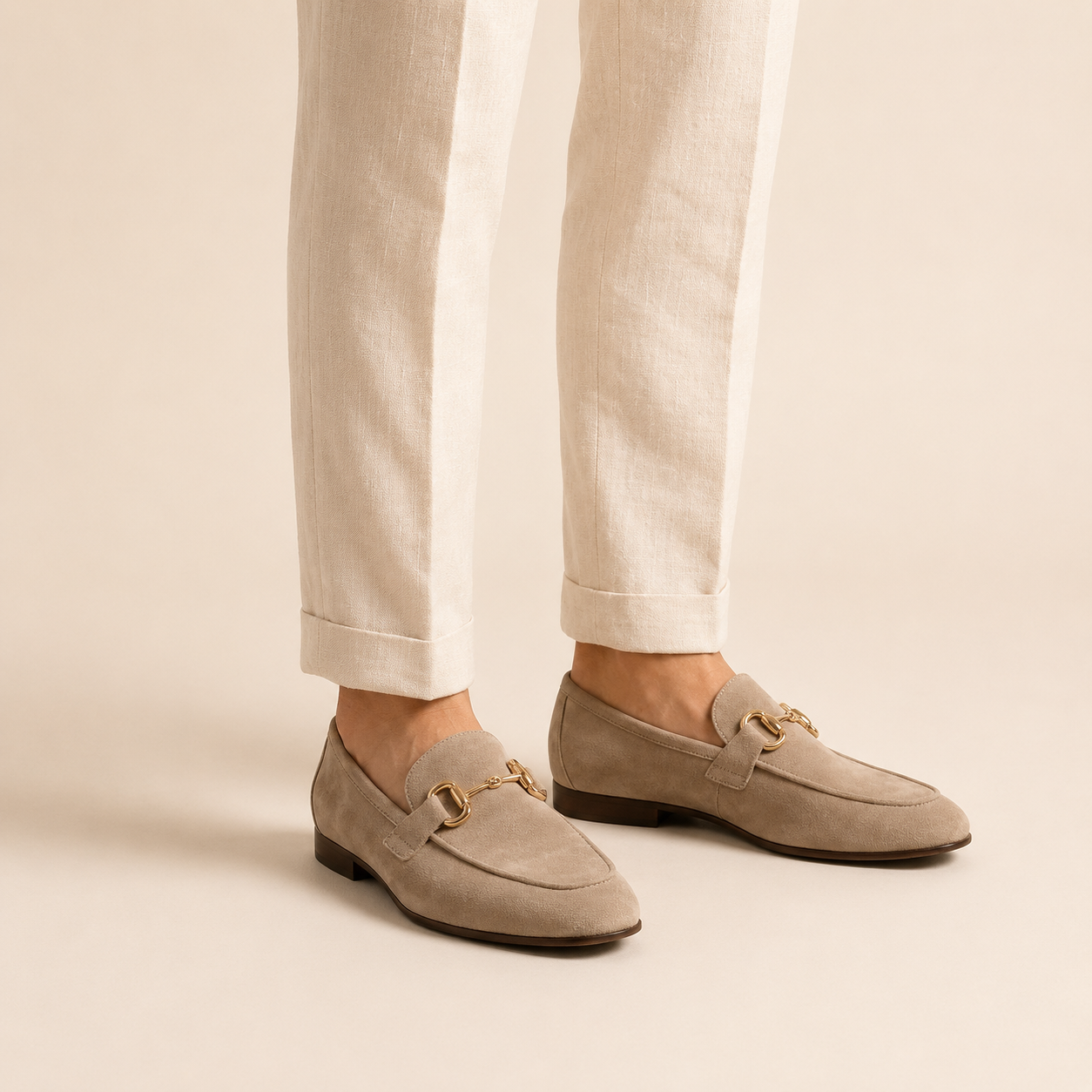 Alviora – Mocasines Ante Hombre Horsebit