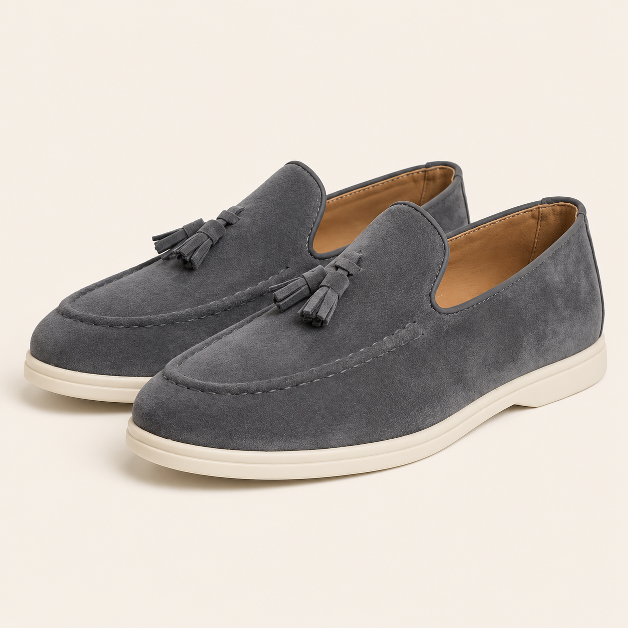 Alviora – Mocasines Borlas Hombre Ante