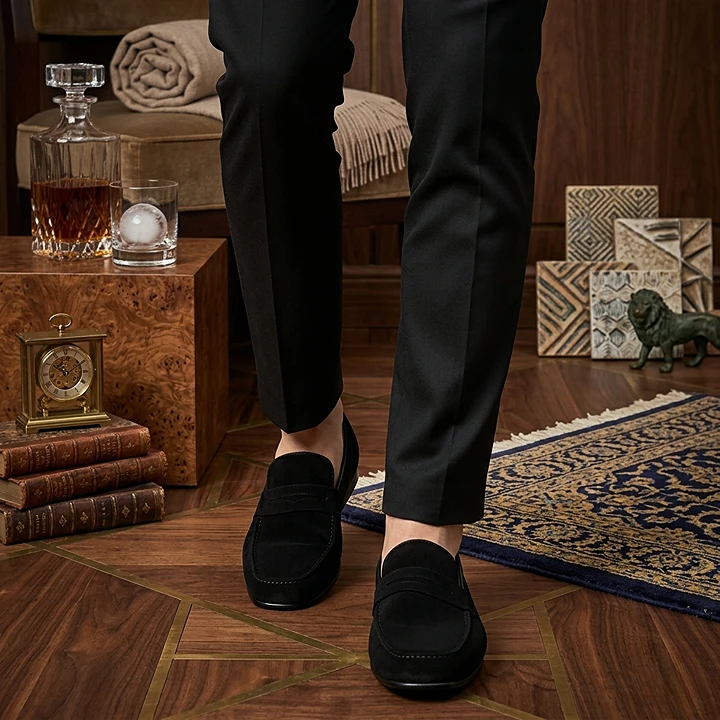 Alviora – Mocasines Hombre Ante Slip-On