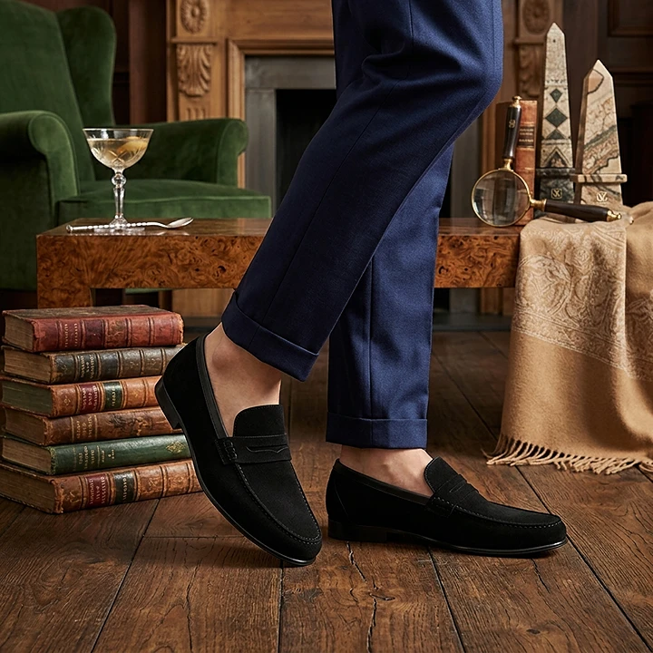 Alviora – Mocasines Hombre Ante Slip-On