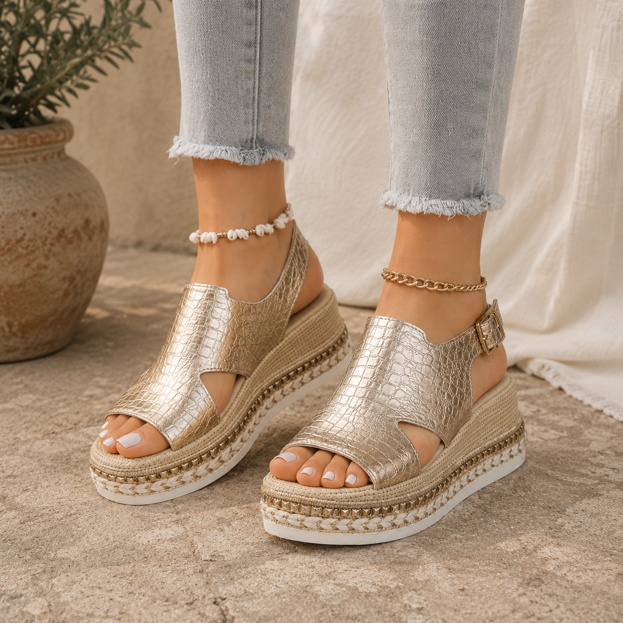 Alviora – Sandalias Cuña Ortopédicas Mujer