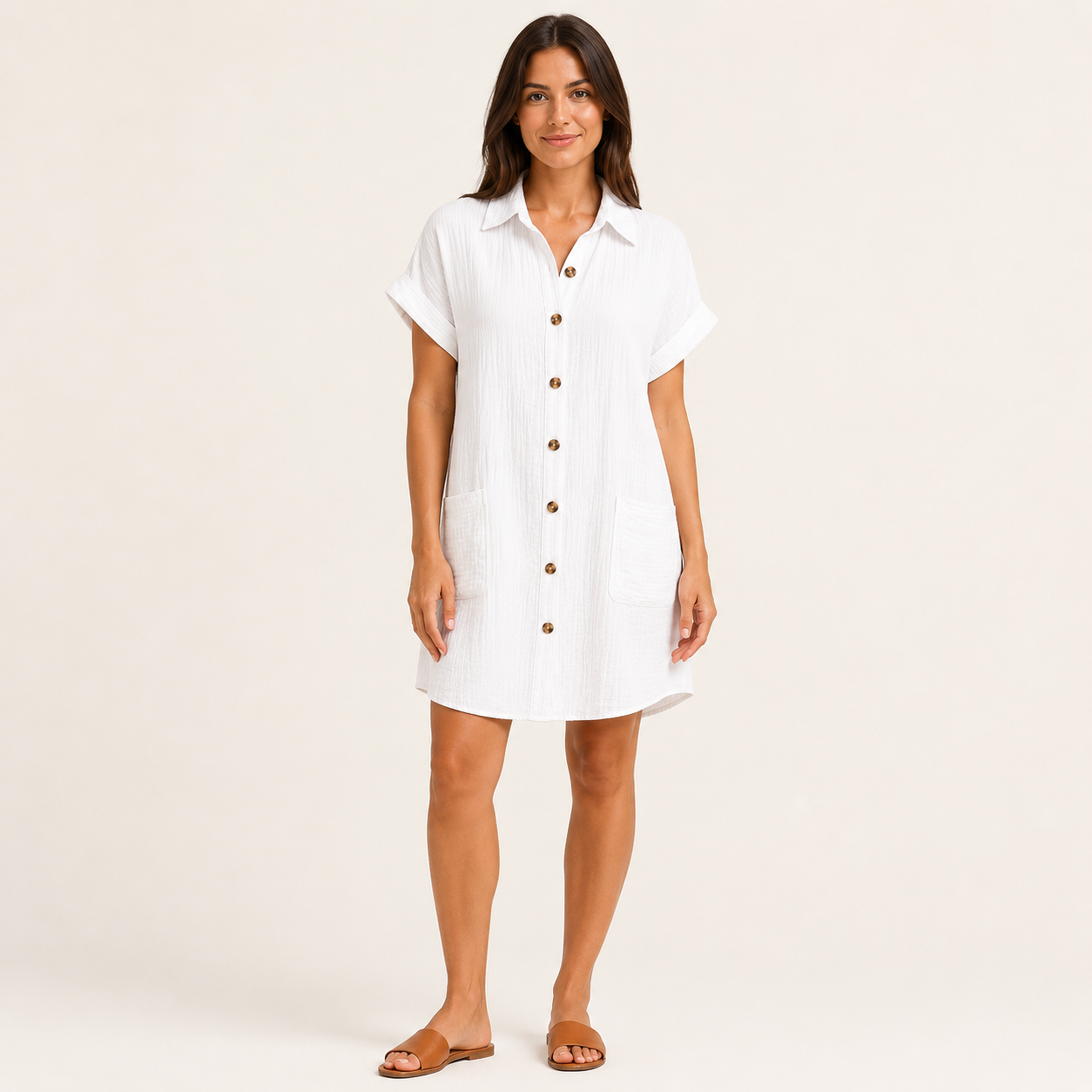 Alviora – Vestido Camisero Elegante Transpirable