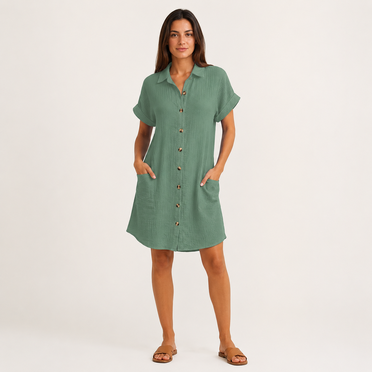 Alviora – Vestido Camisero Elegante Transpirable