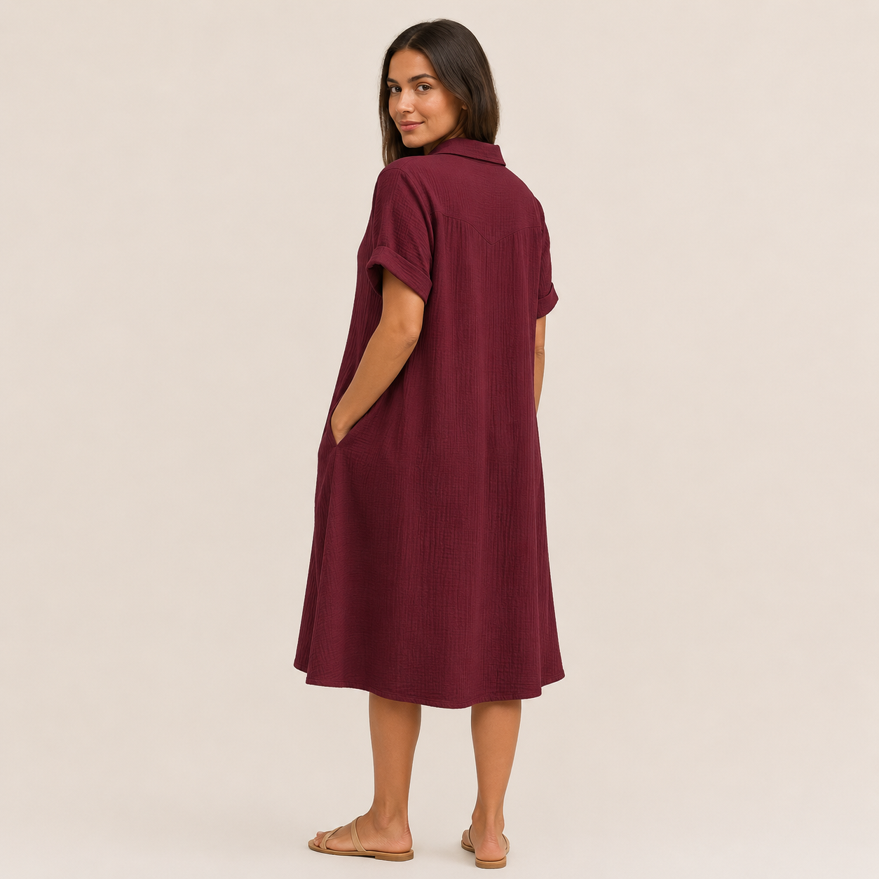 Alviora – Vestido Camisero Elegante Transpirable