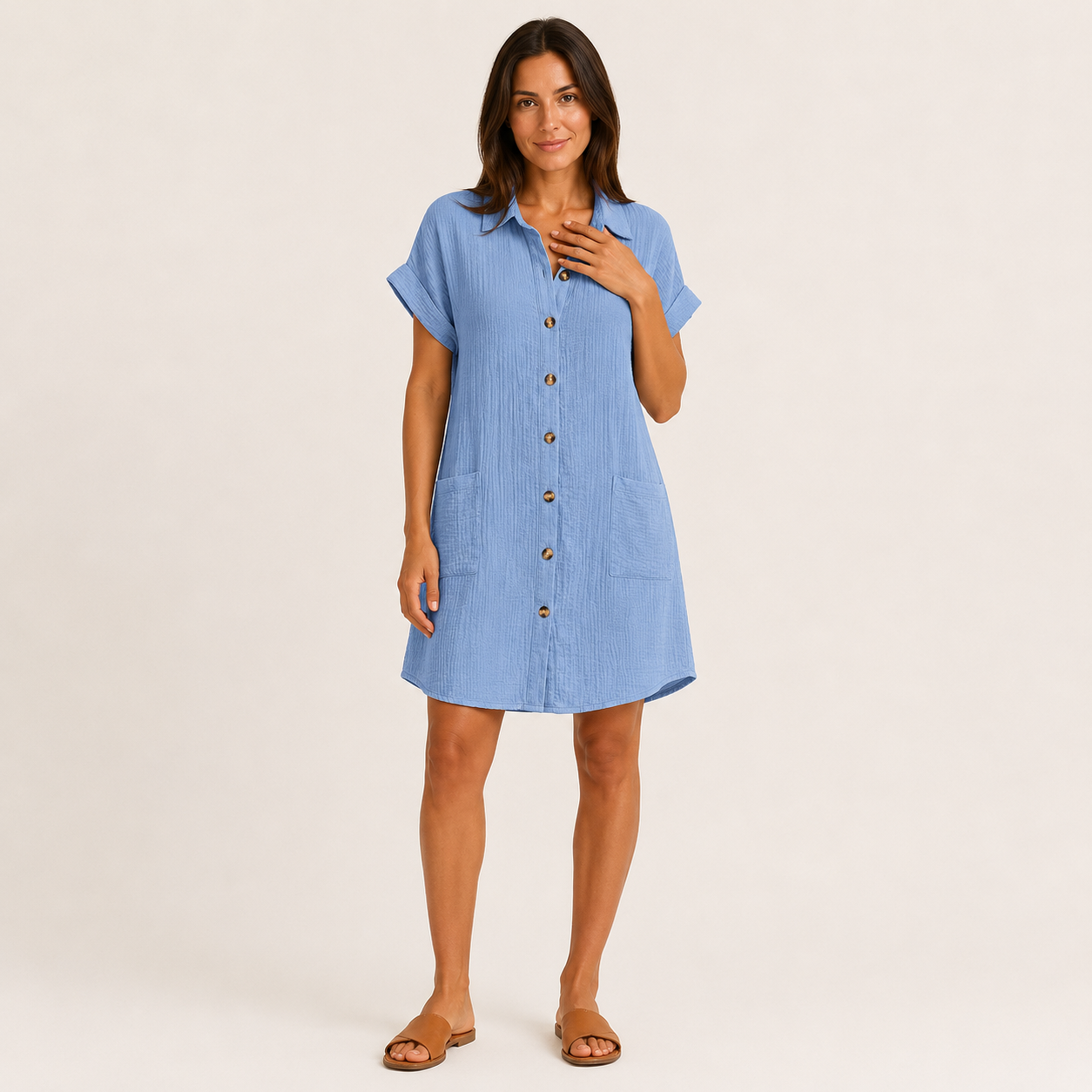 Alviora – Vestido Camisero Elegante Transpirable