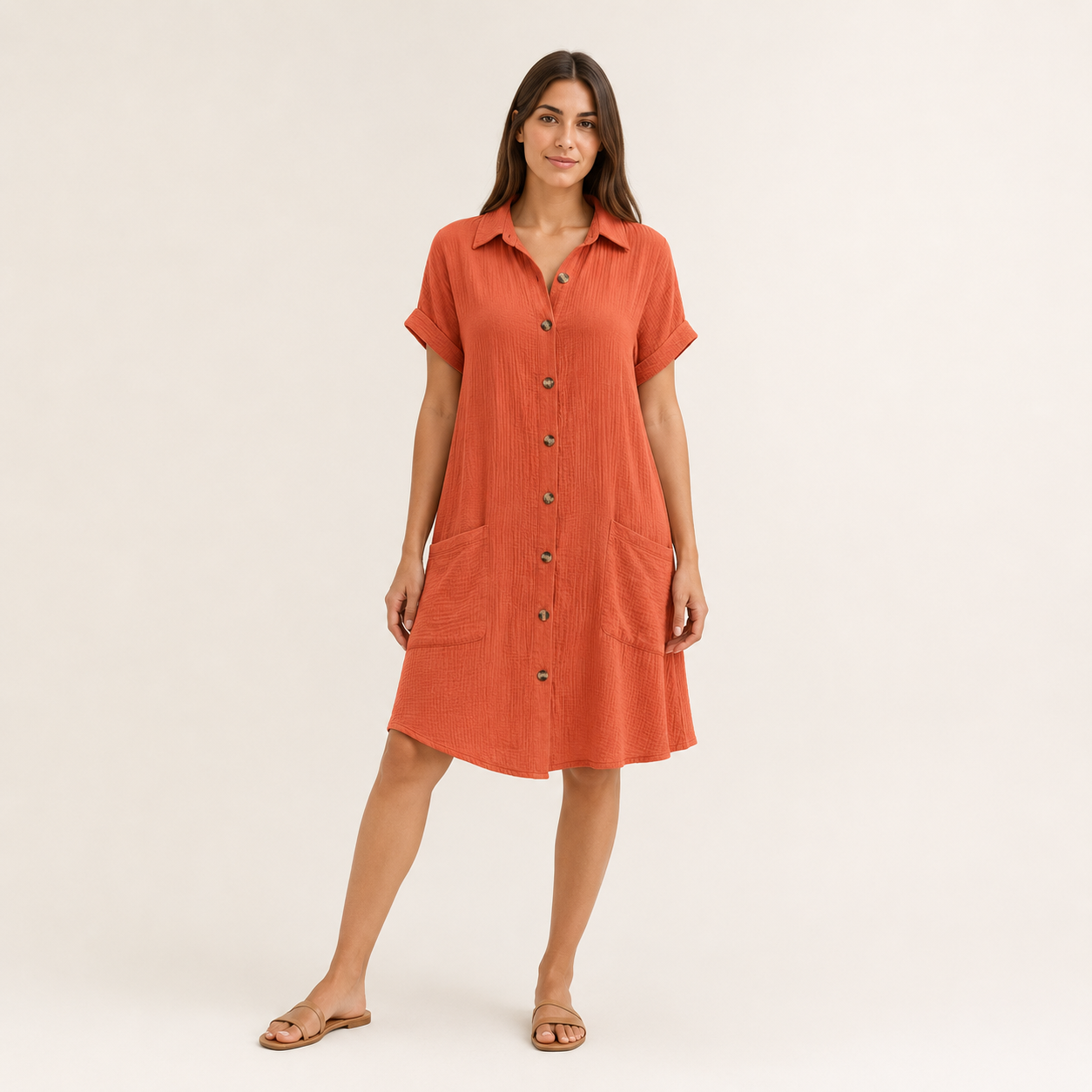 Alviora – Vestido Camisero Elegante Transpirable