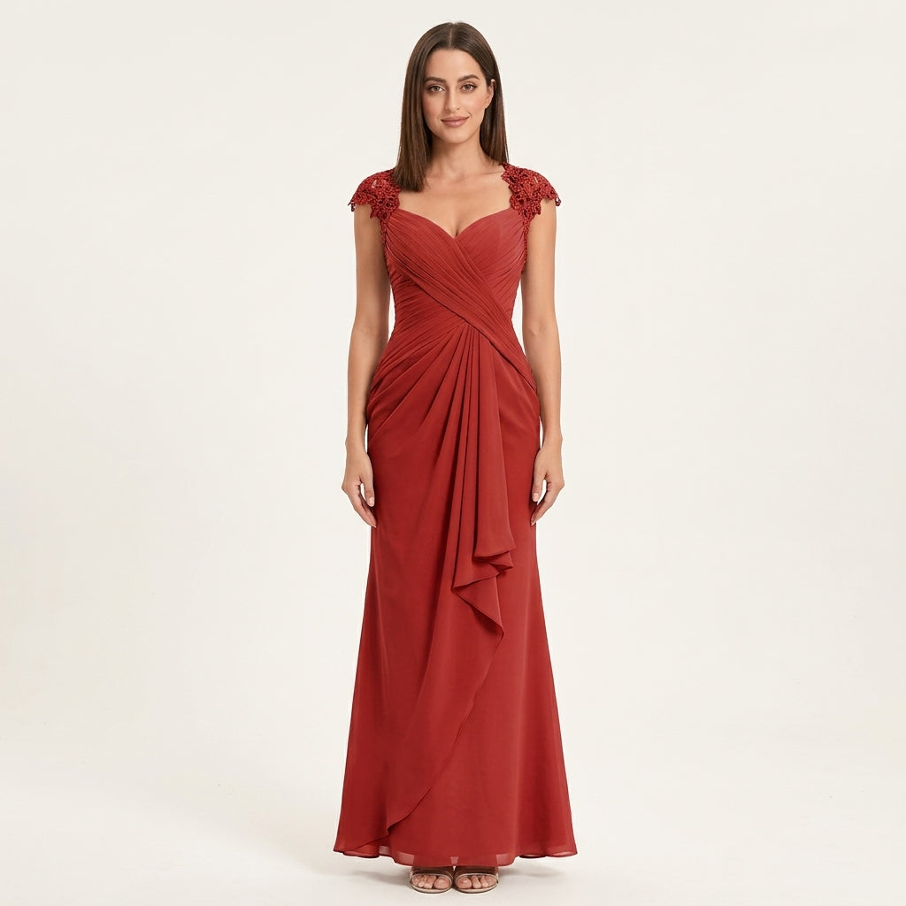 Vestido Maxi Chifón Plisado