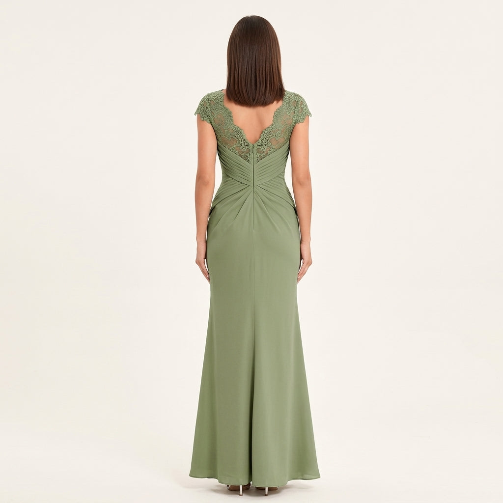 Vestido Maxi Chifón Plisado