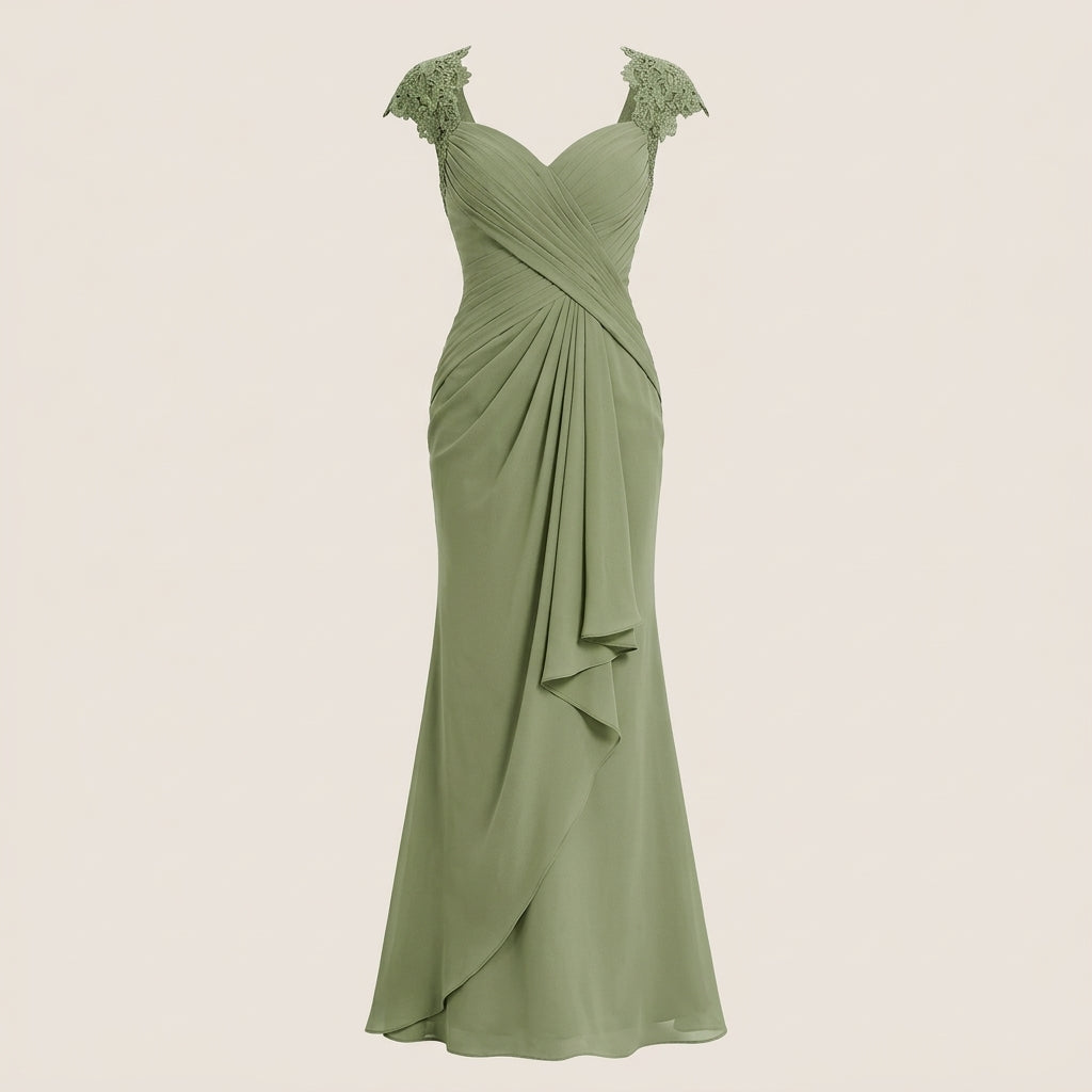 Vestido Maxi Chifón Plisado