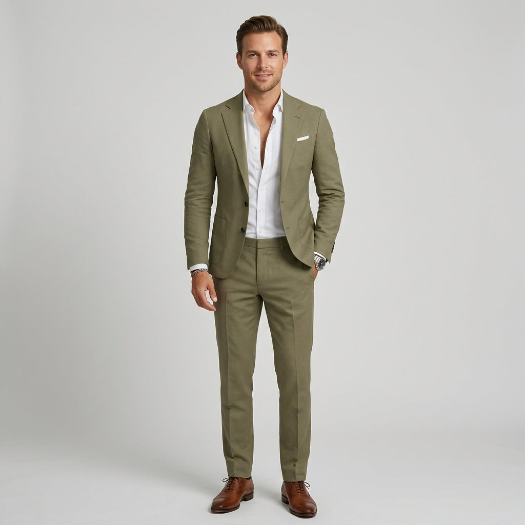 Traje ligero lino verano