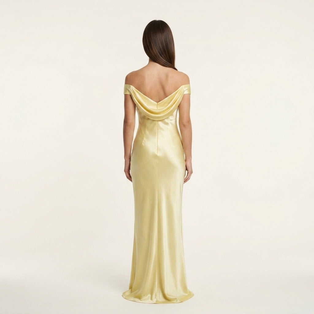 Vestido Maxi Escote Bardot