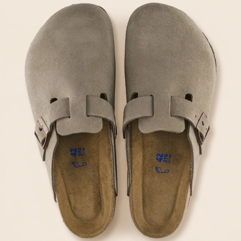 Zapatillas Slip-On Ante Con Hebilla