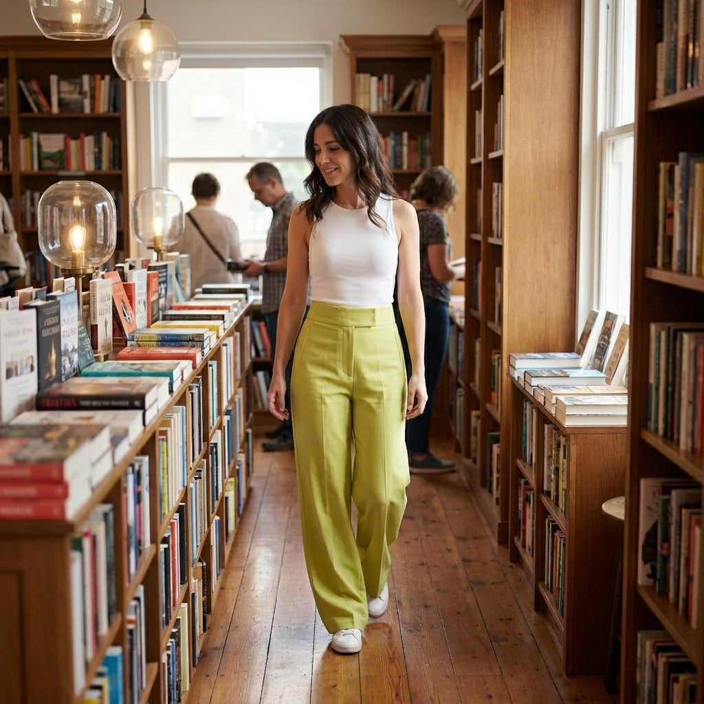 Pantalón oficina elegante mujer