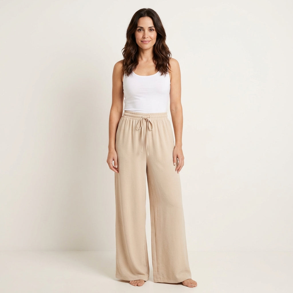 Pantalones Anchos de Cintura Alta