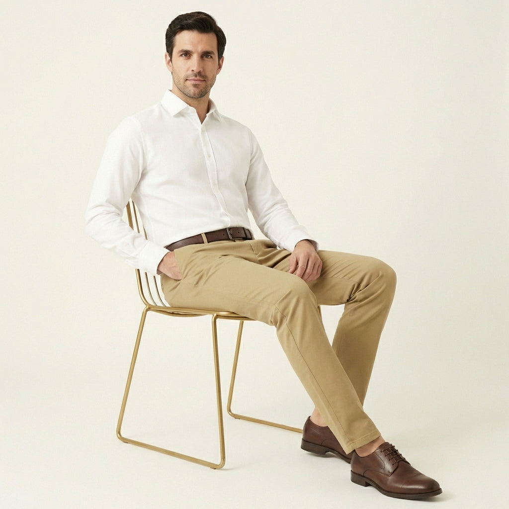 Pantalones Negocios Hombre Elásticos