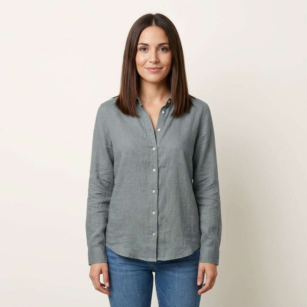 Camisa de manga larga holgada