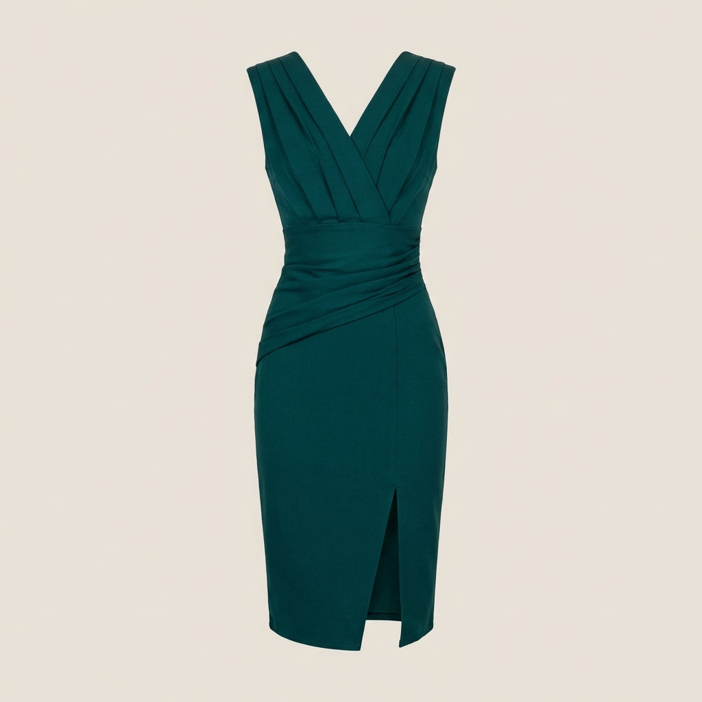 Vestido de Punto Entallado Mujer